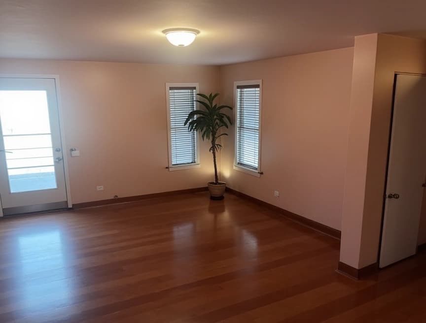 HomestagingKIEin Bild eines mit Flux und LoRA generierten Wohnzimmers zum Vermieten