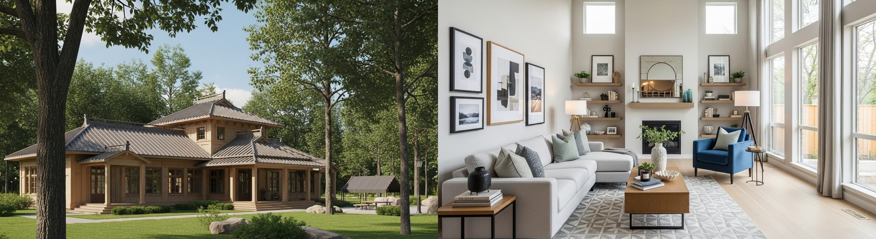 Salon: przed i po wirtualnym stagingu