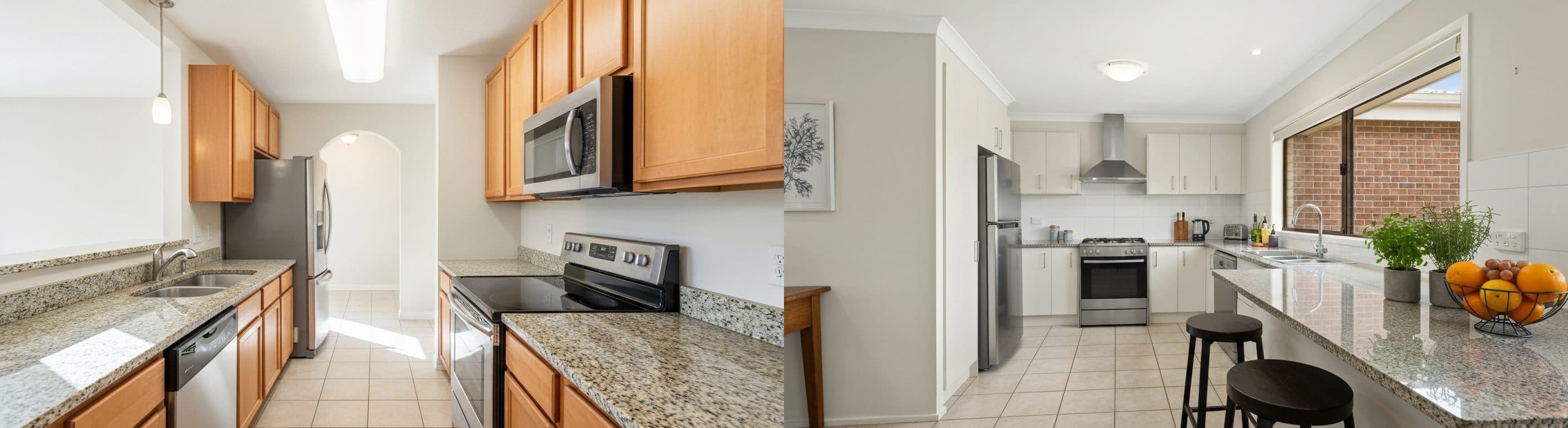 Cuisine : avant vs après home staging virtuel