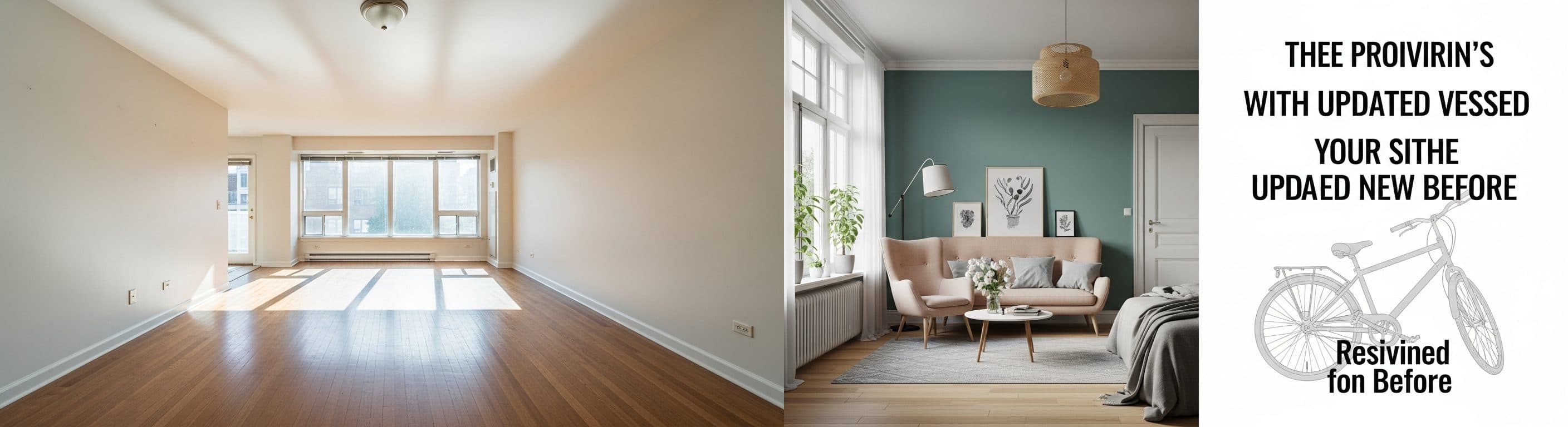 Sala de Estar: antes vs depois da encenação virtual