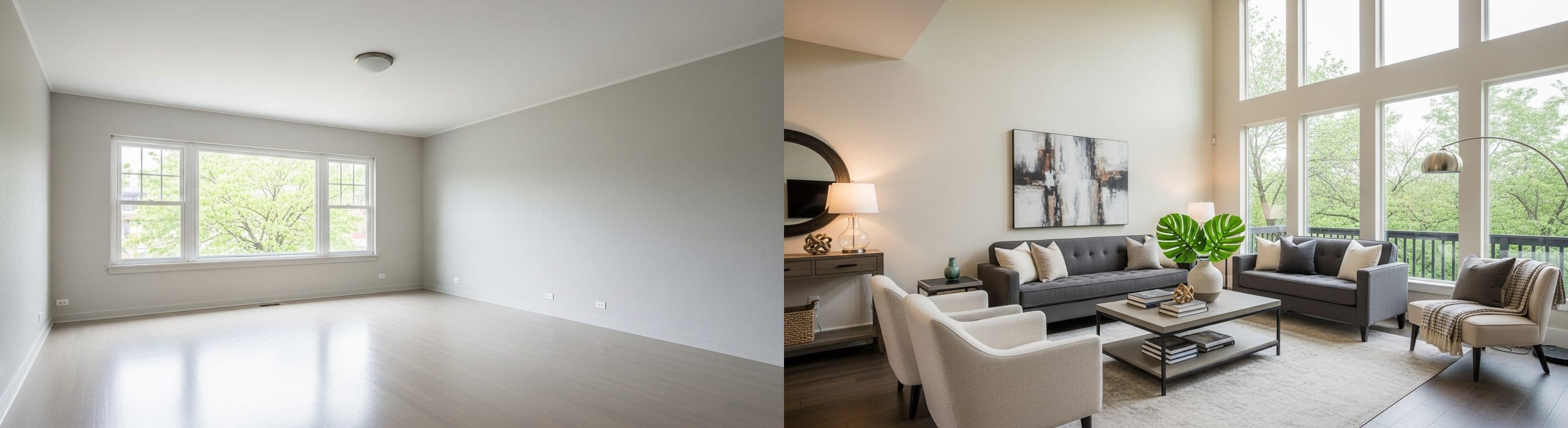 salon: przed vs po wirtualnej inscenizacji