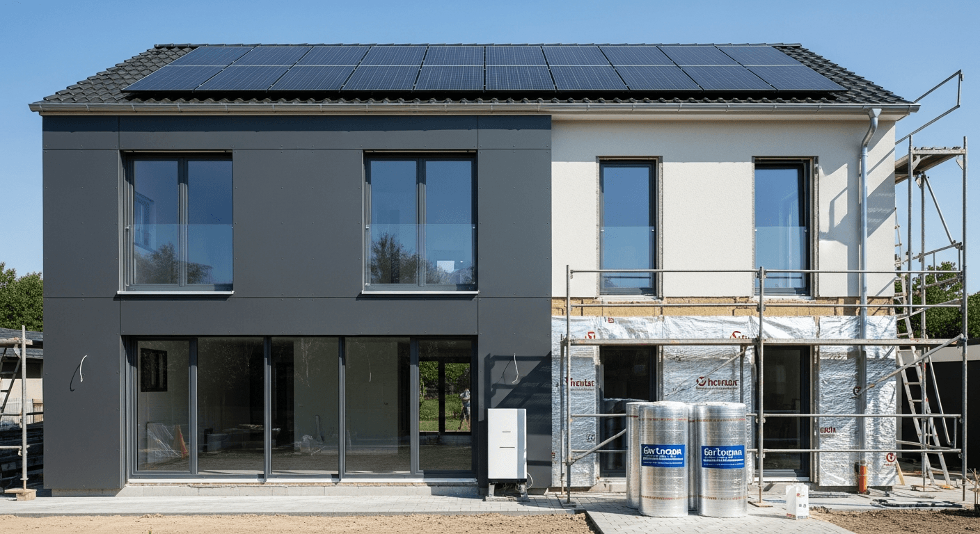 Moderní dům s energeticky úspornými prvky a nástroji pro renovaci