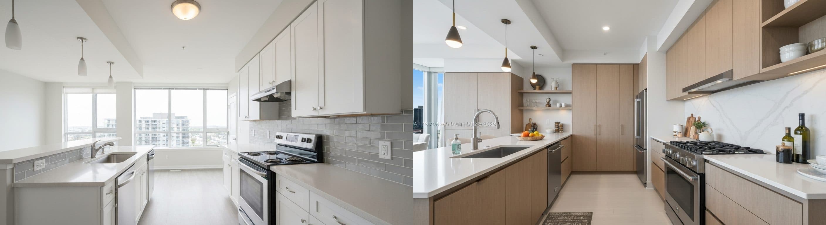 Cuisine : avant vs après le home staging virtuel