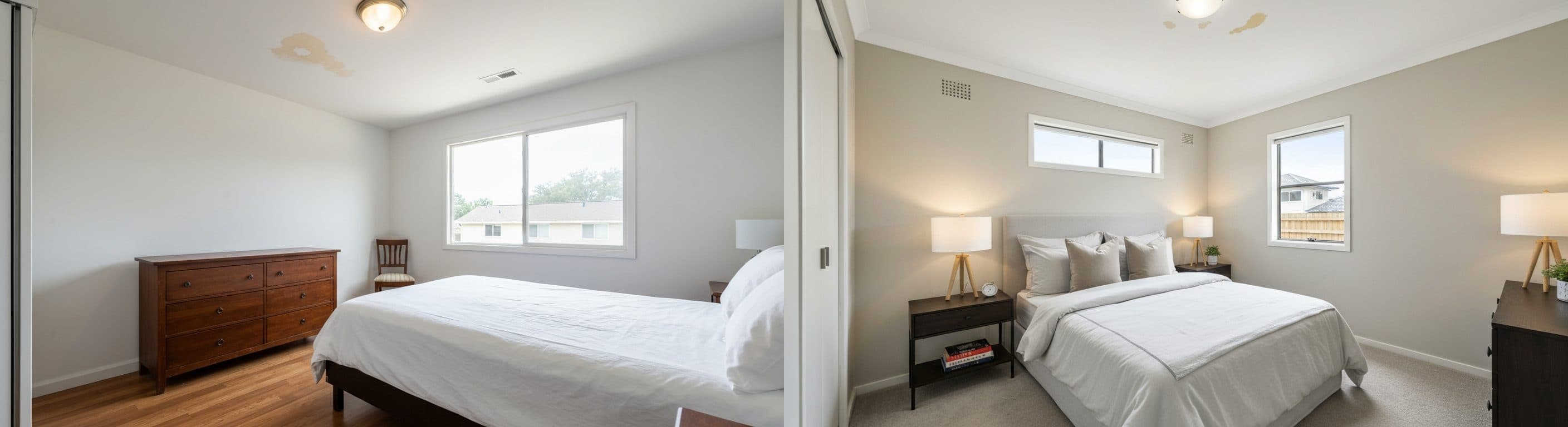 Sypialnia: przed i po wirtualnej inscenizacji