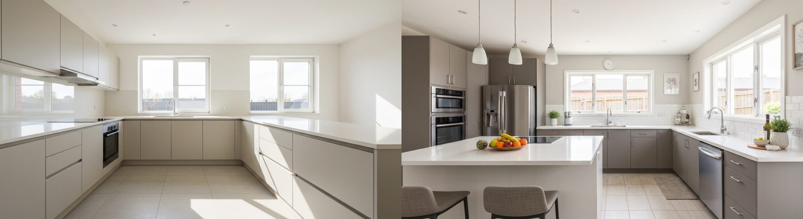 Cucina: prima vs dopo virtual staging