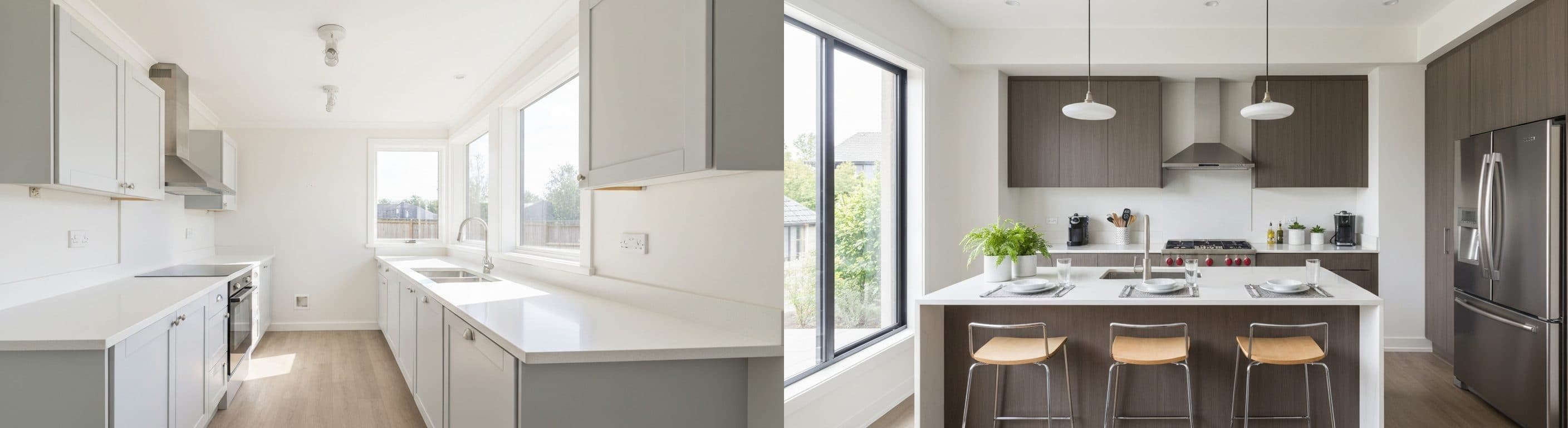 Kitchen: before vs after virtual staging