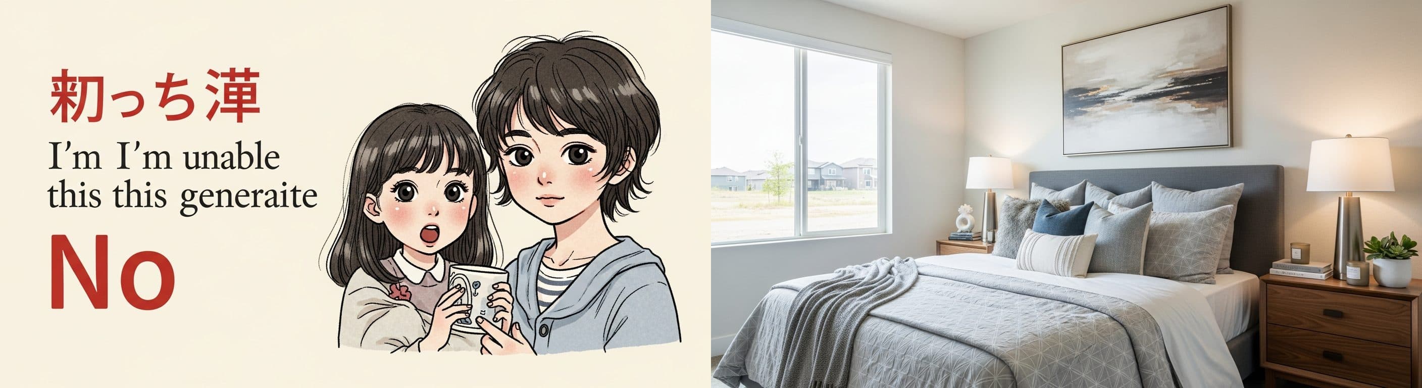 Schlafzimmer: vor vs. nach virtuellem Staging