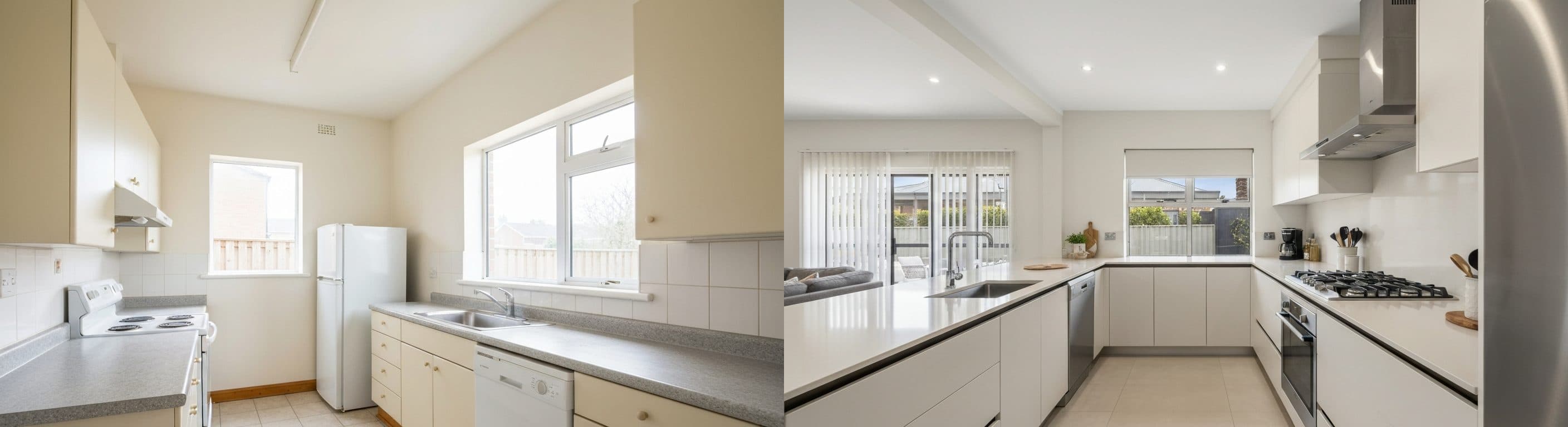 Kuchyňa: pred a po virtuálnom stagingu