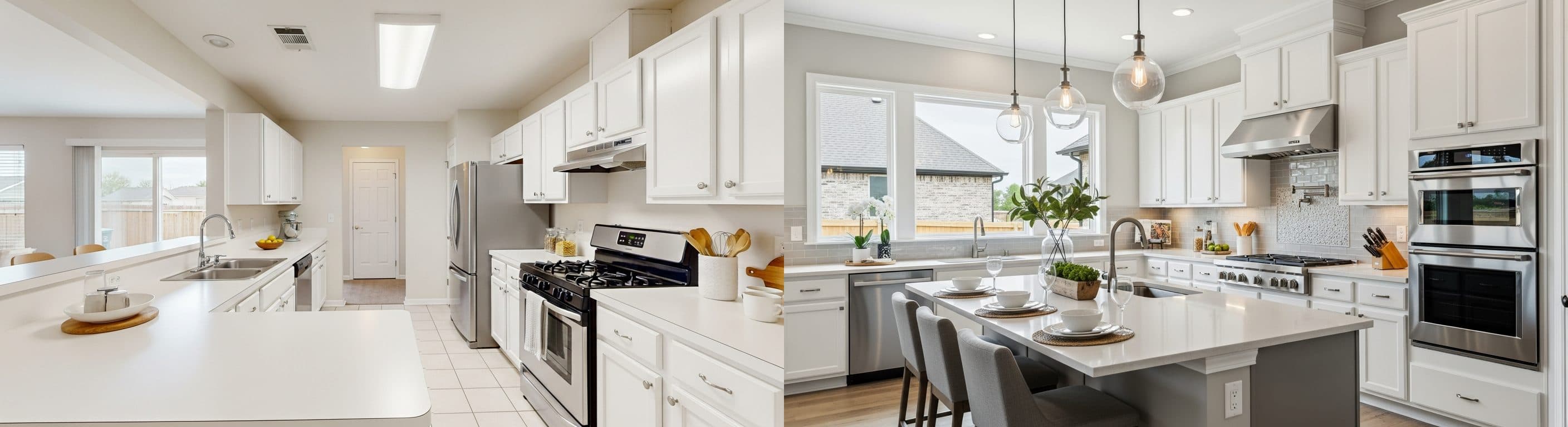 kitchen: before vs after virtual staging