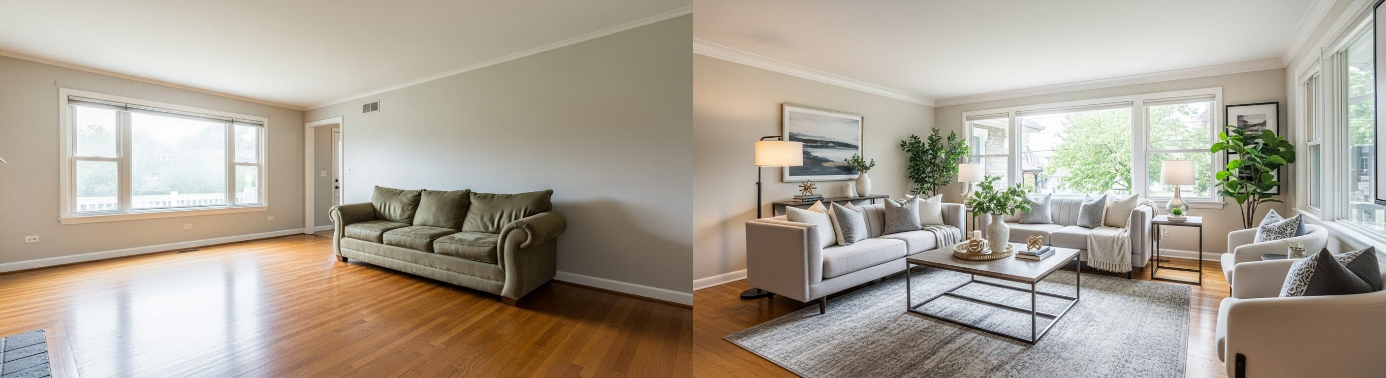 Salon: przed vs po wirtualnej inscenizacji