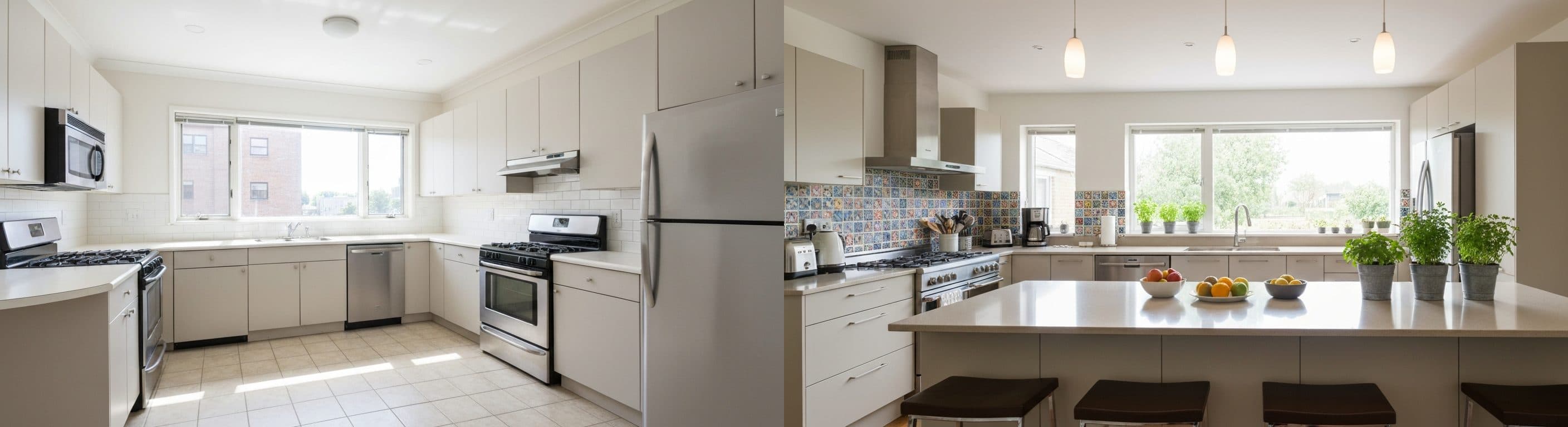 Kuchnia: przed vs po wirtualnej inscenizacji