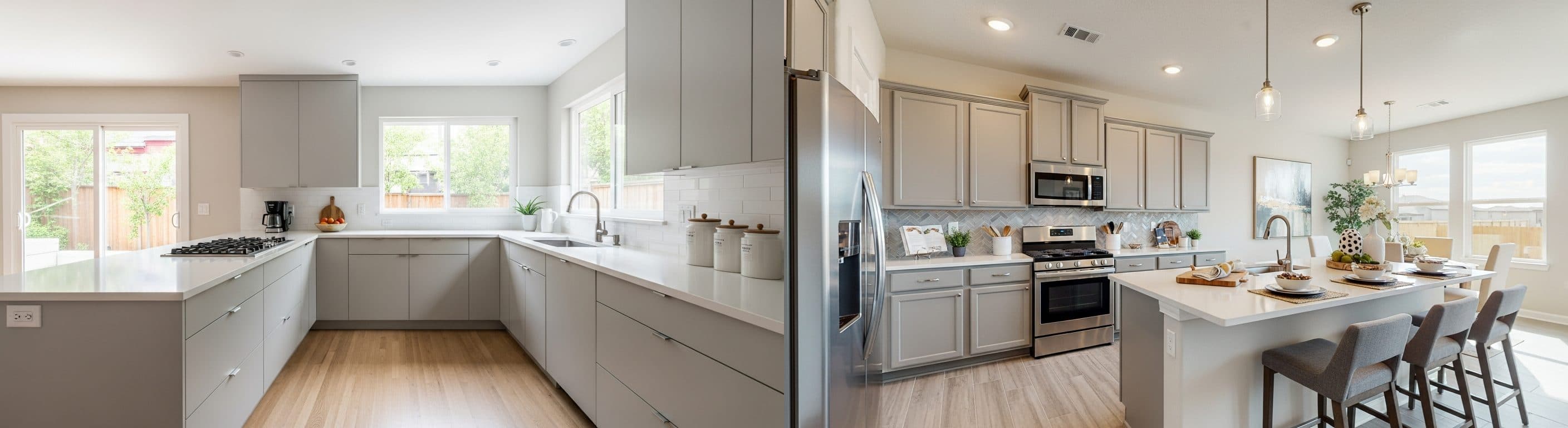 Kitchen: before vs after virtual staging