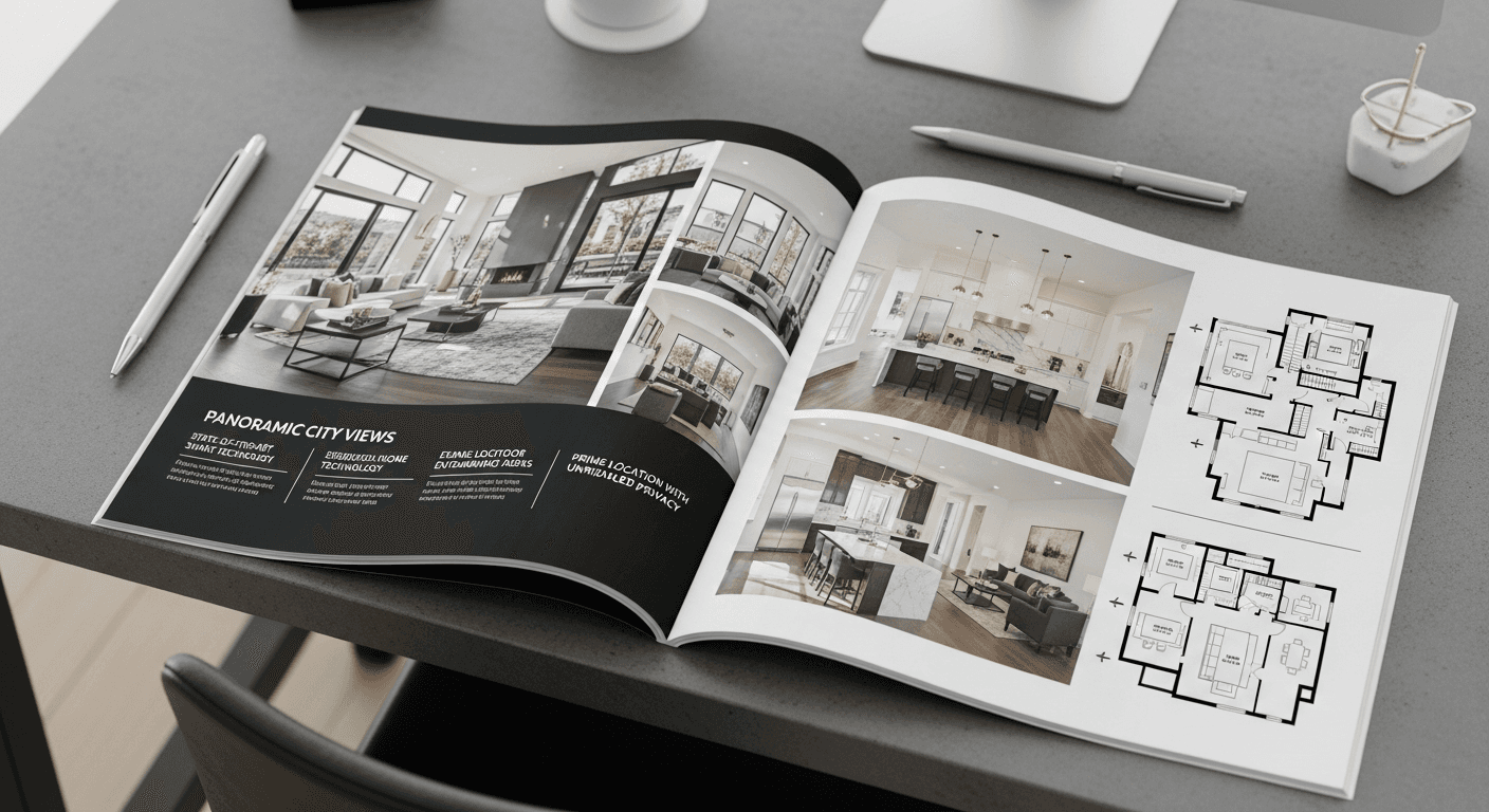 Profesjonalna ekspozycja nieruchomości ze zdjęciami zaaranżowanego domu