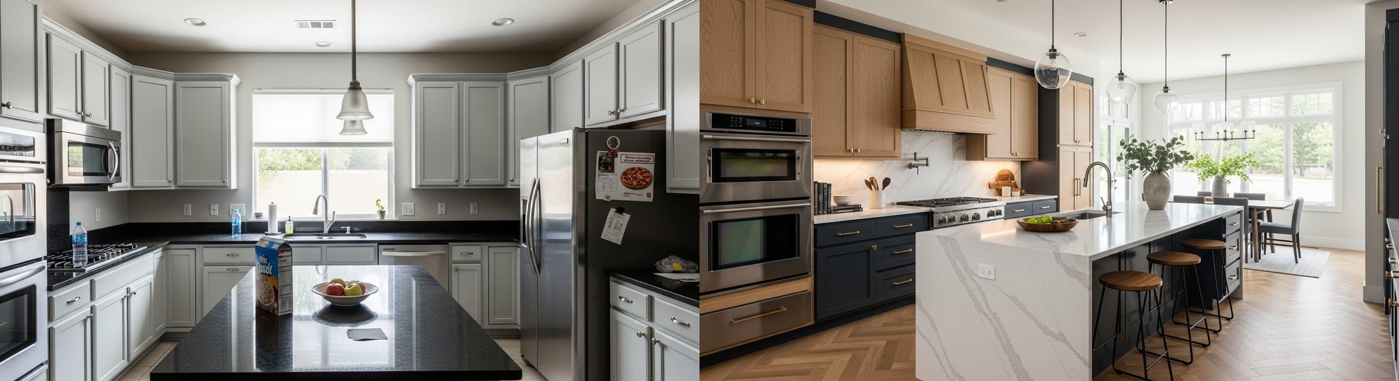 Kuchnia: przed i po wirtualnym stagingu