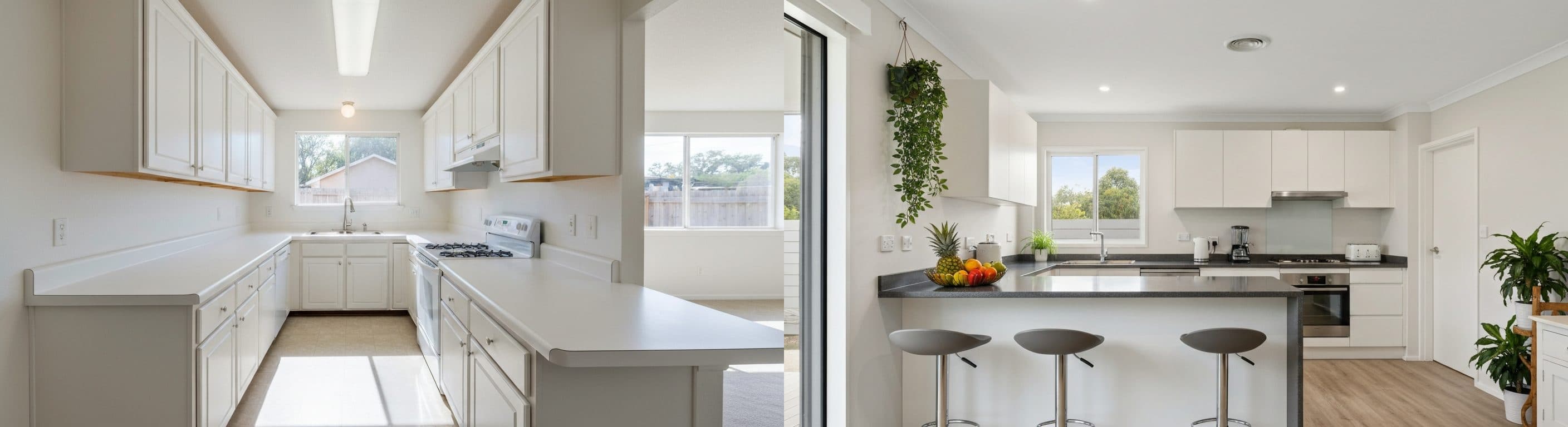 Kuchnia: przed i po wirtualnym stagingu